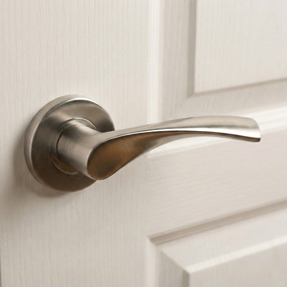 '2015' OLA model door handle with round stainless steel rosette