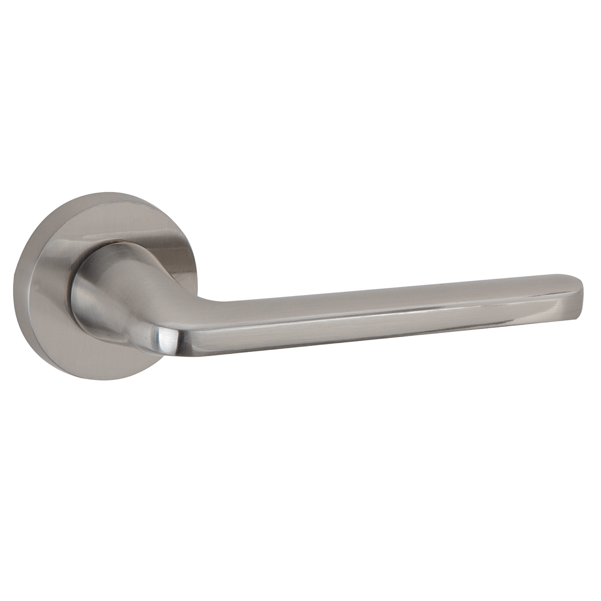 Round rosette door handle in satin nickel aluminum RS-310