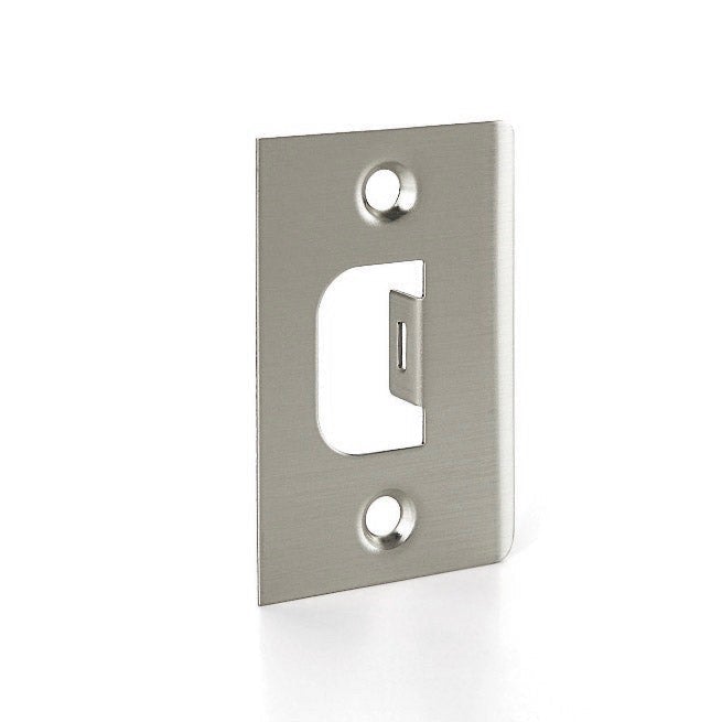 Quadratisches Einsteckschloss mit 60 mm Dornmaß in satiniertem Nickel