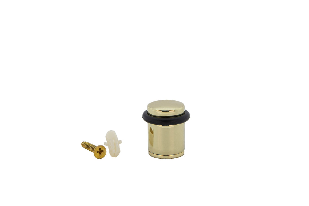 Zylindrischer goldener Türstopper mit Gummidämpfer und 20mm Durchmesser