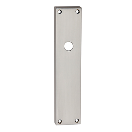 Rectangular PLATE for handle mounting in satin NICKEL finish.