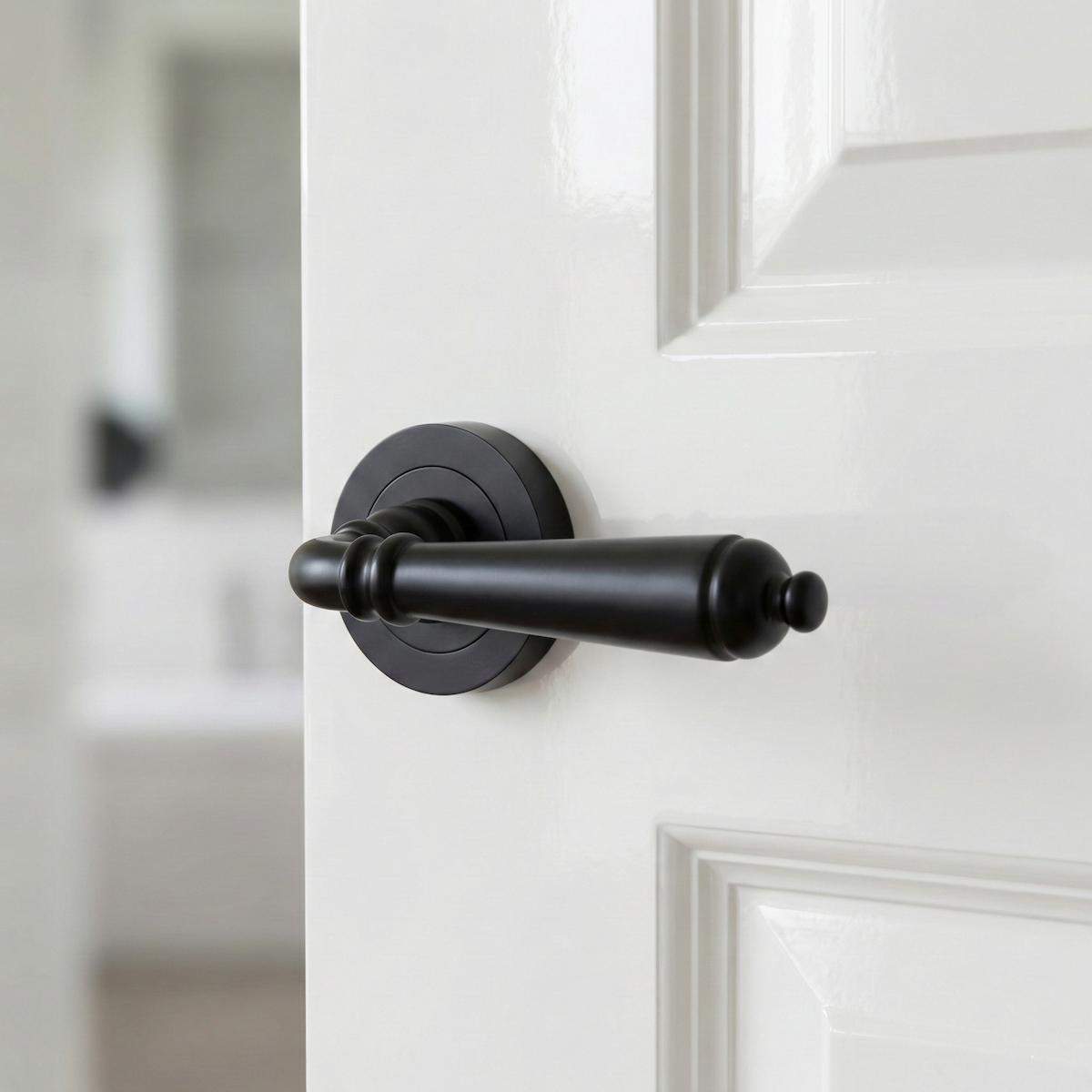 R-410 aluminum round rosette handle