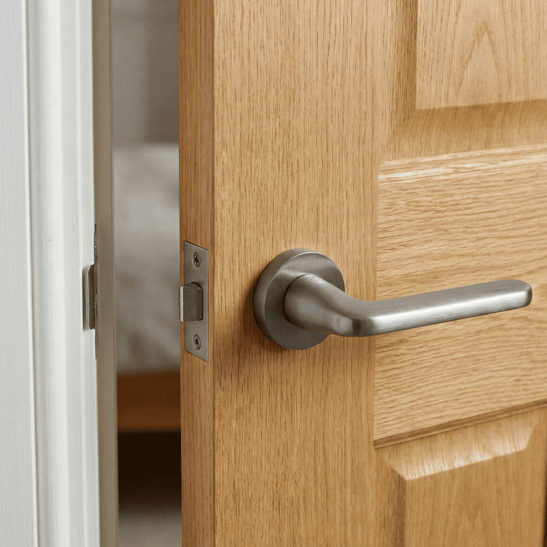 Round rosette handle in graphite aluminum RS-310