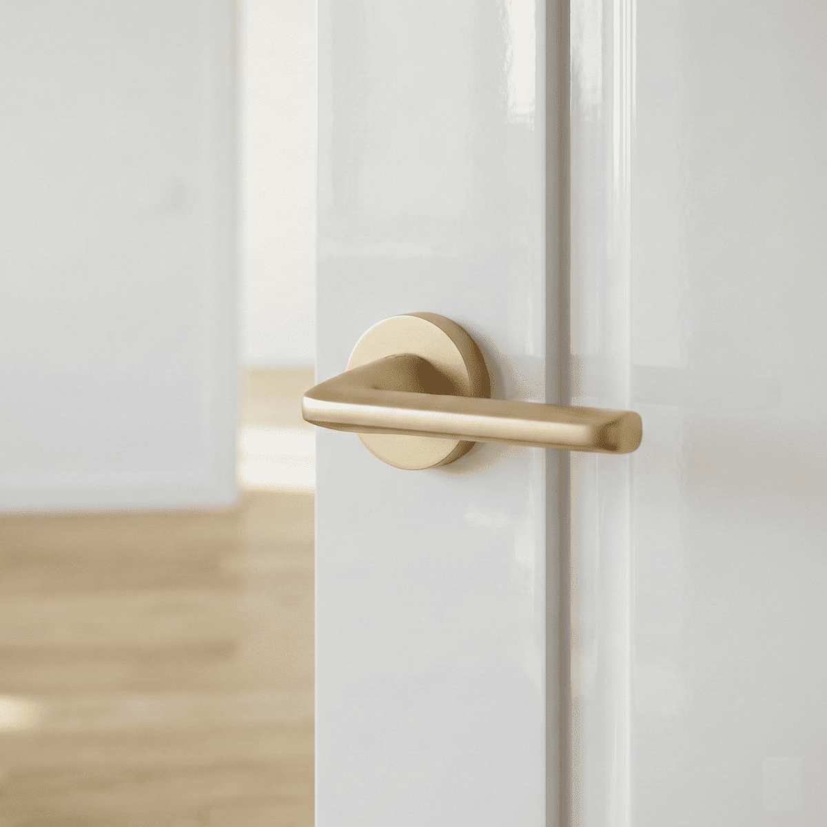 RS-310 matte gold aluminum round rosette door handle