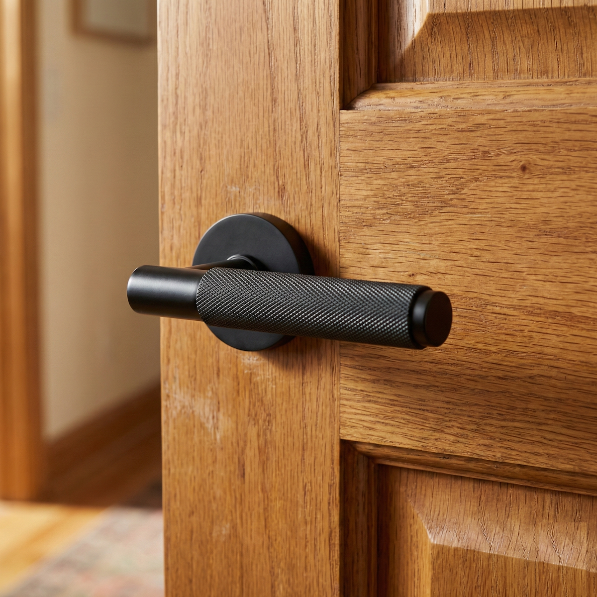 RS-510 round rose handle in black Zamak