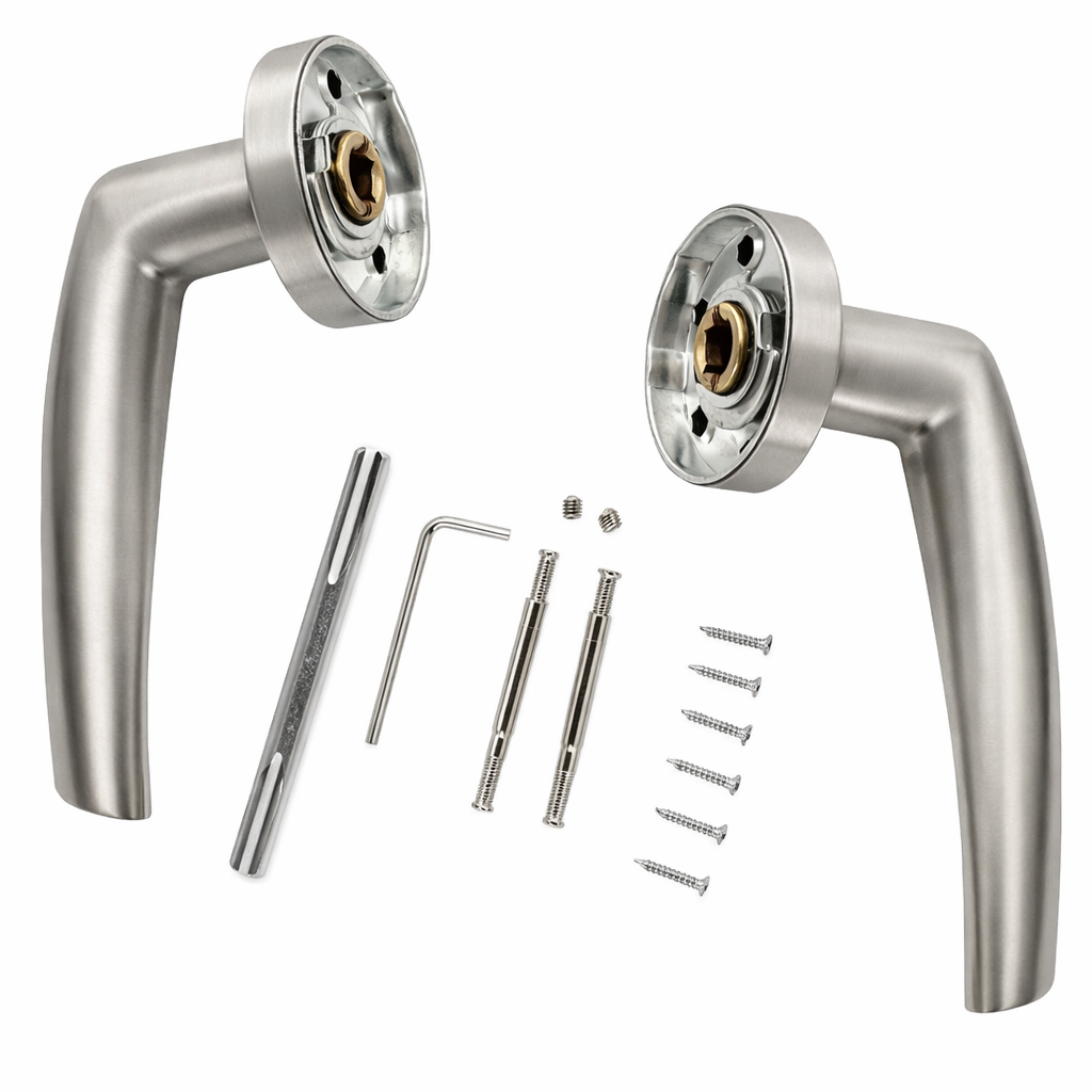 '2015' OLA model door handle with round stainless steel rosette