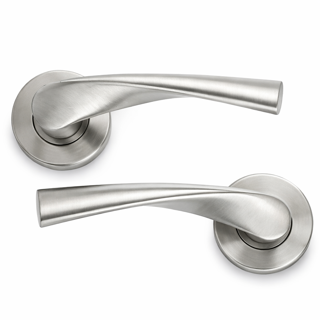 '2015' OLA model door handle with round stainless steel rosette