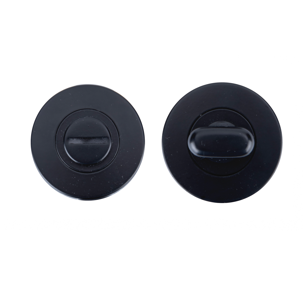 WC-Verriegelung Rosette Rund 50mm aus Edelstahl schwarz