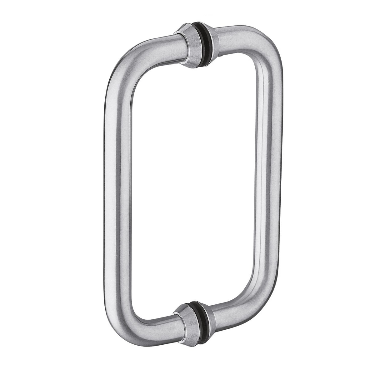 Juego de manillones de acero inoxidable con roseta de 30mm de 300 entre ejes para cristal