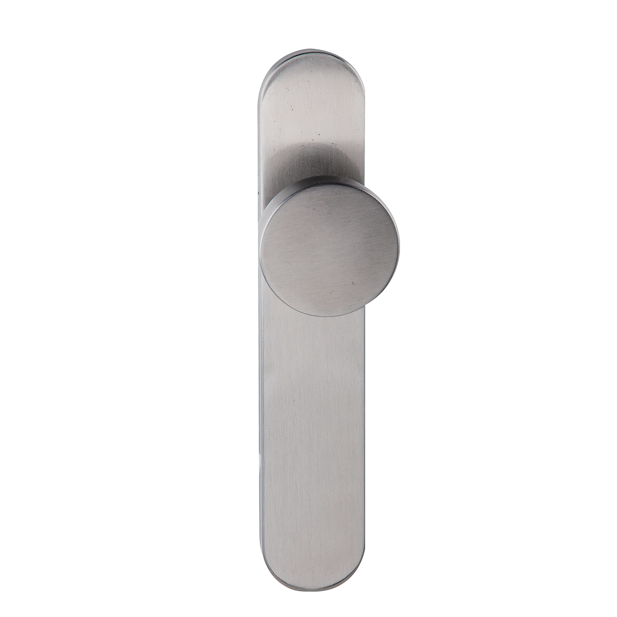 Béquille double sur plaque ovale avec bouton plat en acier inoxydable modèle 008