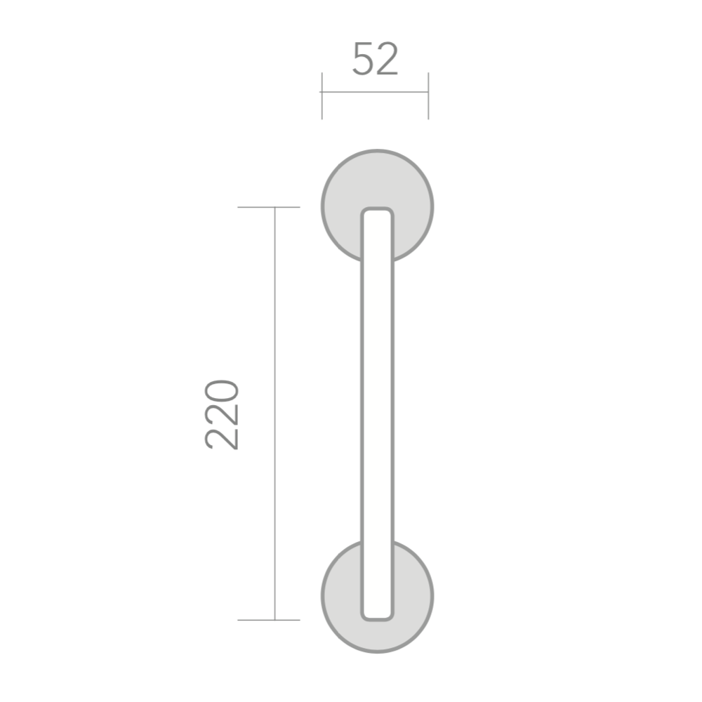Poignée en zamak finition nickel combinée bicolore avec rosace ronde '324'