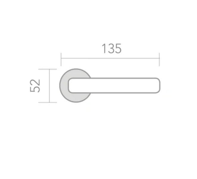 Bouton de porte rosace ronde en aluminium R-410 cuir
