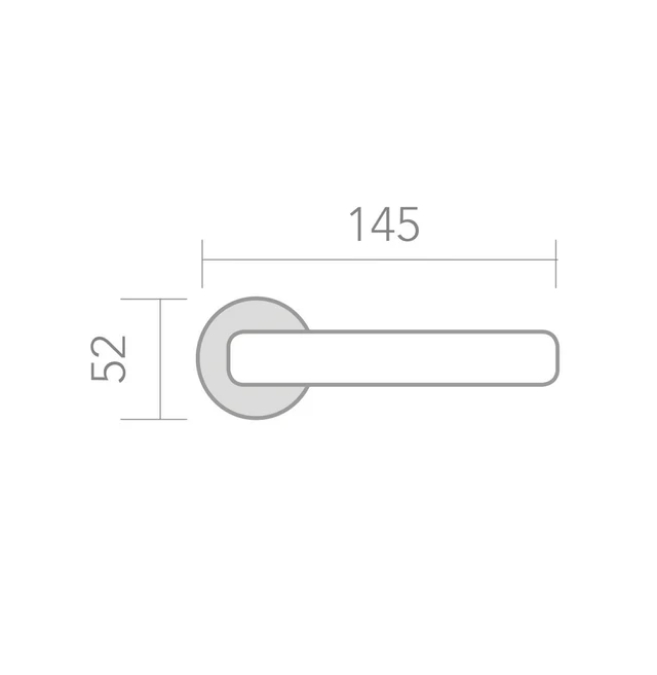 Poignée rosace ronde en aluminium RS-310 graphite