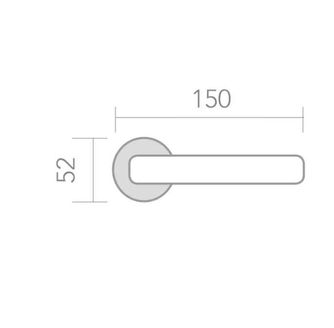 Poignée rosette ronde en aluminium R-210 graphite