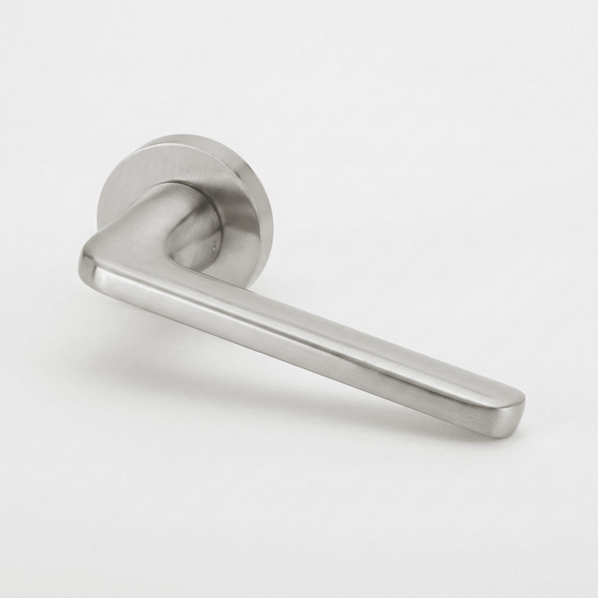 Poignée rosace ronde en aluminium RS-310 nickel satiné